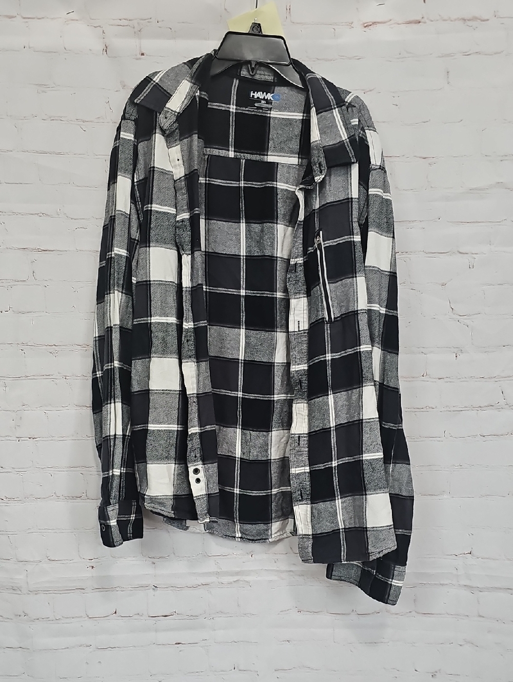 Tony Hawk Black, White & Blue Logo Plaid Shirt